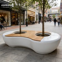 Banc de jardin en forme de lèvre GRC