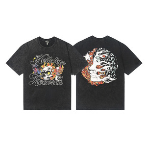 Nouveau T-shirt unisexe décontracté en coton lavé style vintage, coupe ample, respirant et anti-humidité, avec étiquette NFC, tendance beauté 26. - Product Image 3