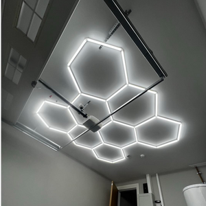 Suez Zeshoek Plafond Led Verlichting Voor Workshop Hotel Office-IP54 Waterdichte Aluminium + Pc Constructie - Product Image 3