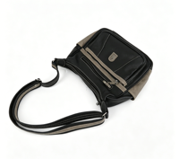 Sac à bandoulière multi-poches pour femme en cuir PU souple avec fermeture ouverte, sac messager tendance pour les voyages
