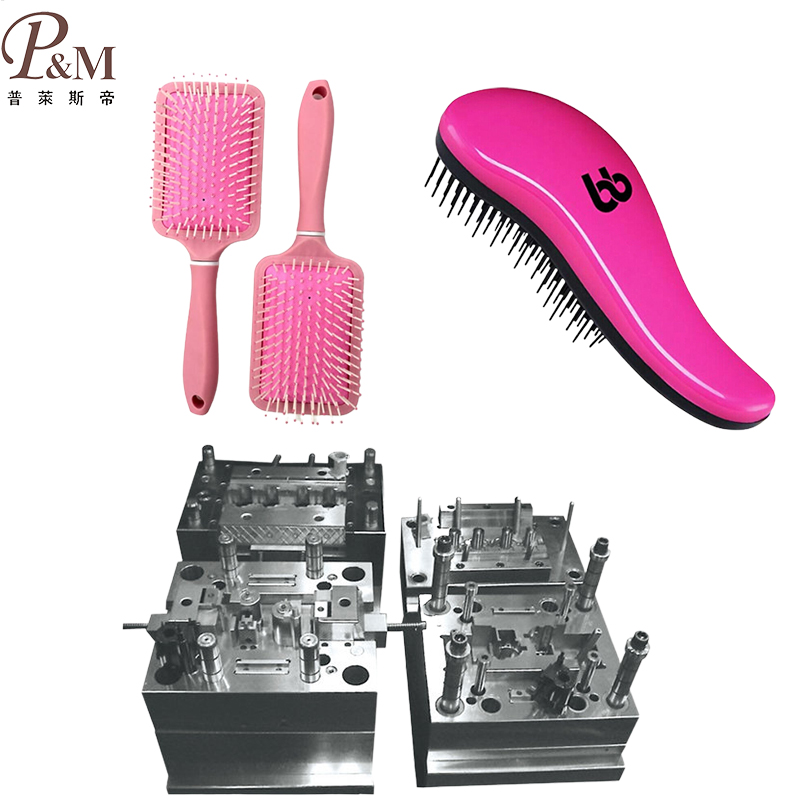 Пластиковая форма для щетки для волос под заказ, пластиковая пресс-форма для литья под давлением от производителя
