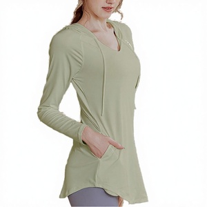 Top Deportivo de Moda Primavera-Verano con Cuello Redondo y Recortes para Mujer, Spandex/Poliéster, Nuevo, Transpirable, Manga Larga, Holgado, para Yoga - Product Image 3