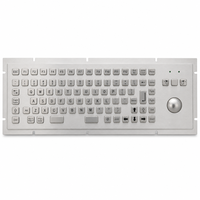 Clavier à trackball industriel en acier inoxydable personnalisé PC-702TB IP54, 89 touches USB PS/2 pour usine pétrochimique