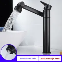 Robinet de lavabo à poser pour exportation transfrontalière, eau chaude et froide, bras mécanique rotatif universel, cartouche céramique