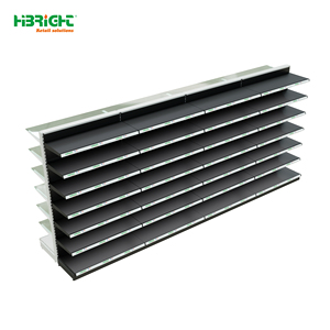 White Single Side Supermarket Grocery Display <b>Shelving</b> 6 Layers <b>Adjustable</b> Metal Retail <b>Wall</b> Rack With Price Label Strip For Con - Product Image 4