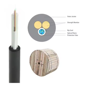 Câble à fibres optiques autoportant diélectrique ASU Mini ADSS 2-24 cœurs G652D, portée 80-120m, extérieur, aérien, FTTH, marque JQ CN/GUA - Product Image 5