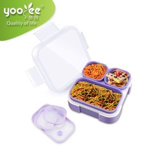 3 डिब्बे प्लास्टिक Bento टिन दोपहर के भोजन के बॉक्स के लिए Bpa मुक्त बच्चों भंडारण बक्से और डिब्बे खाद्य कंटेनर आयत 3-7 दिनों आधुनिक - Product Image 1