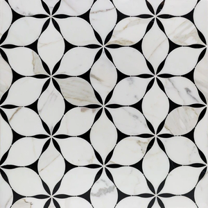 Mosaico de Mármol <span class=keywords><strong>Emperador</strong></span> Light en Forma de Abanico para Revestimiento de Paredes de Baño y Pisos, Mosaico de Mármol <span class=keywords><strong>Emperador</strong></span> Light en Forma de Escamas de Pescado - Product Image 3