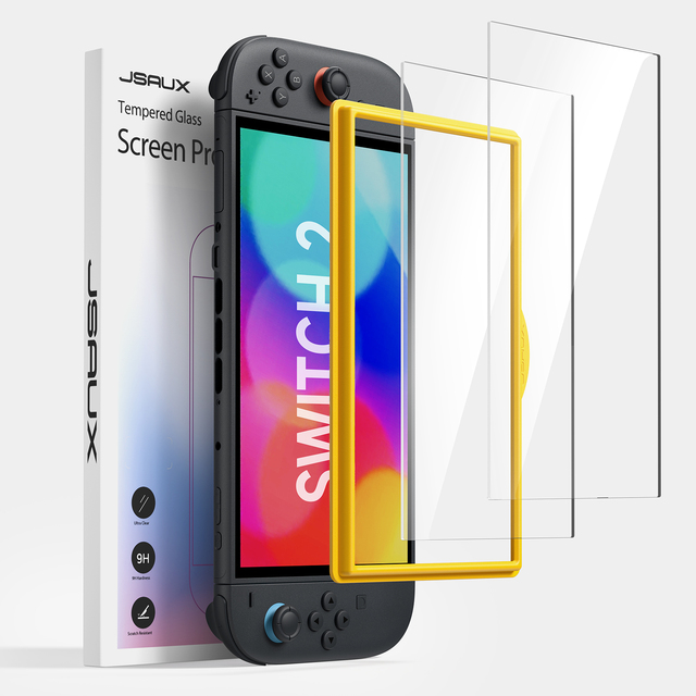 JSAUX HD Tempered Glass Screen Protector for Switch 2