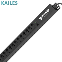 KAILES (KLS) Série K22 32A 200-240VAC 20 prises brésiliennes en tôle noire, PDU industriel durable sur mesure pour installation verticale