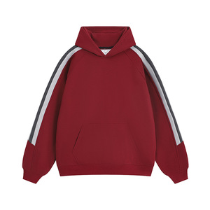 Sudadera con Capucha para Hombre, Forro Polar, Corte Holgado, Transpirable, Uso Diario, Estilo Universitario, Manga Raglán - Product Image 3