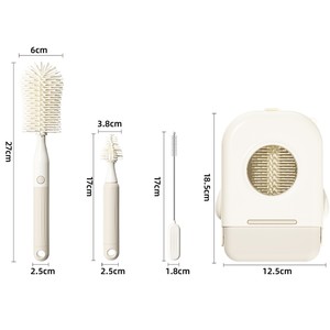 Juego de Cepillos de Silicona para Biberones, Portátil, para Bebés Recién Nacidos, Venta Caliente - Product Image 4