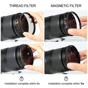 Kit de Filtros Magnéticos para Lentes de Cámara con Revestimiento Multicapa de Vidrio Óptico, Polarizadores, de Densidad Neutra, UV, CPL, ND1000, de 49mm a 95mm - Product Image 5