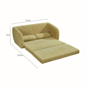 High Quality Foldable Large Floor Sofa Bed Bedding Sofa <strong>with</strong> Armrests Comfortable Portable Folding Solid Wood <strong>Frame</strong> - Product Image 5