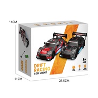 Mobil RC Drift 2.4G 4WD Kecepatan Tinggi 18km/jam dengan Lampu LED untuk Anak-anak dan Dewasa, Hadiah
