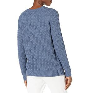 Jersey ajustado de manga larga con cuello en V para mujer del fabricante de Bangladesh, suéter de color sólido, vestido coreano informal lavable - Product Image 2