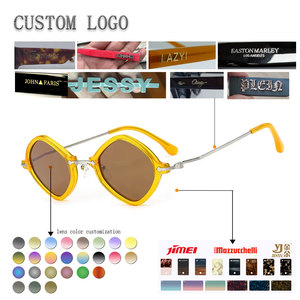 Unisex Cat Eye <b>Sunglasses</b> Clear Frame Pink Arms Blue Mirror Lenses 100% UV Protection Fashion Sun Protection Adult - Product Image 2