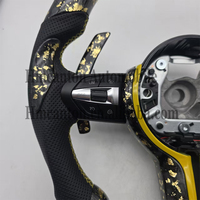 Vente en gros de roue à LED en cuir perforé carbone forgé de haute qualité pour BMW série 3 5 F10 F30 F01 F12 M3 M6 volant de voiture