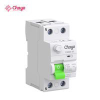 Disjoncteur différentiel (RCCB/RCD) 2P 30mA 100mA 300mA sur rail DIN pour fuite de courant continu pulsé Chayo