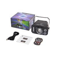 Inicio Luces De Fiesta Bola De Discoteca Luces Laser Dj LED Disco Ball Lampe Télécommande Éclairage De Fête 3 EN 1 Équipement De Scène