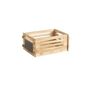 Cesta porta dischi in legno rustica, contenitore per casa e ufficio, organizer a cubo per dischi, stile rustico, staccabile, per <span class=keywords><strong>frutta</strong></span> e verdura in cucina - Product Image 2