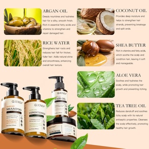 Set per la Cura dei Capelli con <span class=keywords><strong>Shampoo</strong></span> e Balsamo Antiforfora all'Olio di Argan, <span class=keywords><strong>Tea</strong></span> <span class=keywords><strong>Tree</strong></span> e Rosmarino - Naturale, Vegano, Biologico per la Crescita dei Capelli a Marchio Privato - Product Image 3