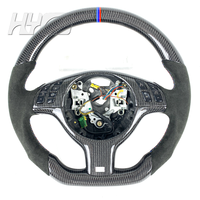 Accessoires d'intérieur de voiture Volant en cuir personnalisé en fibre de carbone pour BMW M3 E46 E39 E53 330 325
