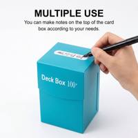 Boîte de rangement haute capacité JIN OU 100+, étui pour cartes de jeu de taille standard, sans PVC, sécurisé pour l'archivage, boîte de protection pour cartes de jeu de taille standard