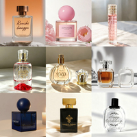 Flacons de parfum en verre dépoli de luxe, vides, cylindriques, pour liquides parfumés, 1oz 30ml 50ml 100ml, avec échantillon gratuit, emballage conteneur