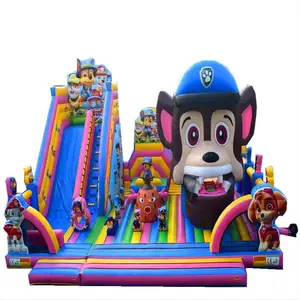 Commercial Children Trampoline Slide Playground Cartoon Inflatable Bounce Castle Party For Sale Kids Inflatable Games