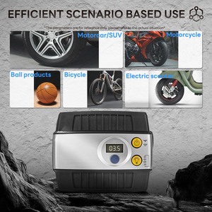 Richtek tragbare DC12V 120W 100psi elektrische Reifen füll pumpe Digital anzeige LED-Leuchten Fast Inflation Kunststoff kompressor - Product Image 3