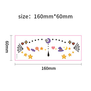 Tatouages de visage d'<span class=keywords><strong>Halloween</strong></span> imperméables et résistants à la transpiration Conceptions de <span class=keywords><strong>maquillage</strong></span> fantômes mignons pour le Nouvel An pour un look festif - Product Image 6