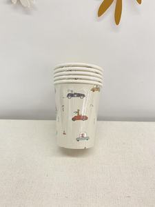 DAMAI Kids Party <b>Tableware</b> Set Car Mold <b>Disposable</b> Plate Paper Cups Napkins for 8 Guests of Children Birthdays Party Decorations - Product Image 5