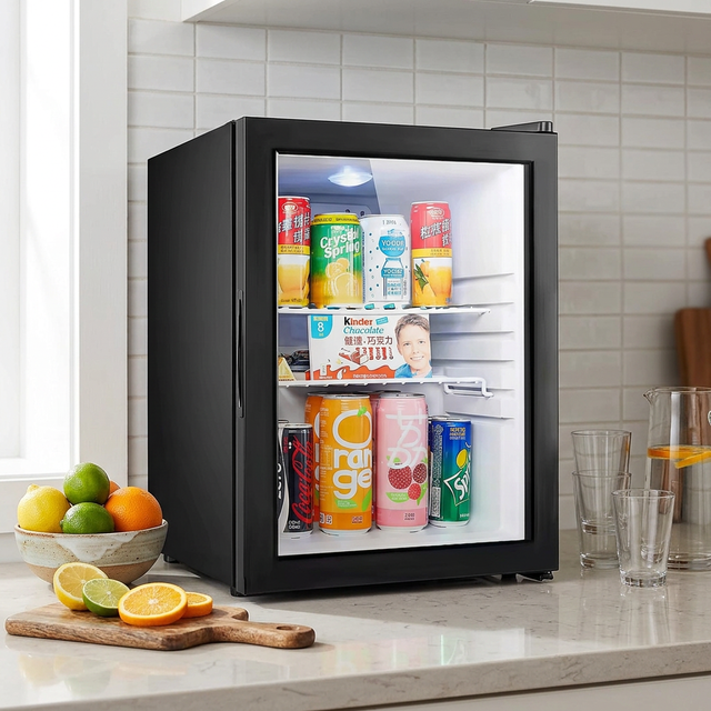 Vanace Popular Supermarket Smart Mini Refrigerator LED Car Fridge Freezer Mini Office Fridge