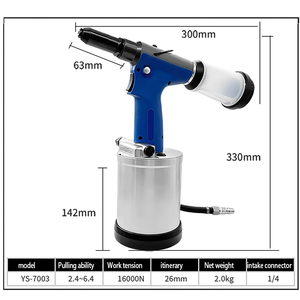 YS-7003 công nghiệp cấp đinh tán khí nén Súng 6.4mm cỡ lớn hợp kim nhôm 5-7 bar áp suất không khí 20mm chiều dài đột quỵ cho - Product Image 2