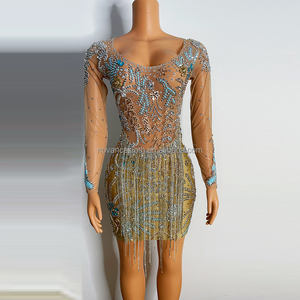 NOVANCE-vestido de cumpleaños de niña traviesa, minivestido <span class=keywords><strong>Sexy</strong></span> con apliques de diamante ostentosos, borla, <span class=keywords><strong>feliz</strong></span> cumpleaños, Y2107, 2023 - Product Image 4