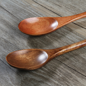 20cm solid wood <b>spoon</b>, environmentally friendly, old lacquer, food-grade, household wooden <b>spoon</b>, <b>small</b> wooden ladle, soup - Product Image 4
