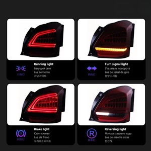 Feux <span class=keywords><strong>Arrière</strong></span> <span class=keywords><strong>Swift</strong></span> 2017-2025 Améliorés à LED, Ensemble <span class=keywords><strong>Feu</strong></span> <span class=keywords><strong>Arrière</strong></span> DRL pour <span class=keywords><strong>Suzuki</strong></span>, Clignotant, Feux de Recul, Accessoires Modifiés - Product Image 4