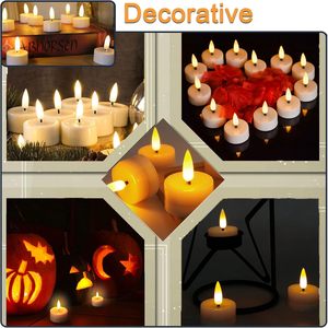 Mini 6/<b>SET</b> Romantic Party Home Decor Beautiful Moving Flickering 3D Flame Various Sizes Wedding Tealight Led <b>Candles</b> Lights - Product Image 3