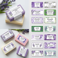 XJY étiquettes étanches rectangulaires personnalisées personnalisées/autocollants d'étiquette de papier d'impression de savon de corps de lavande