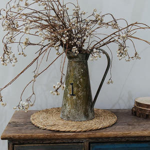 ที่รองจานหวายธรรมชาติผ้าลินินทรงกลมผ้าลินินทอคลุมโต๊ะสำหรับงานแต่งงานที่บ้าน - Product Image 6