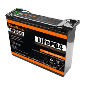 De gros 12 volts lifepo4 batterie-Batterie lifepo4 d'énergie Cloud 12 v, 100 ah, cycle profond, lithium solaire 12 v, 12.8v, ion, accu, phosphate de fer lfp akku