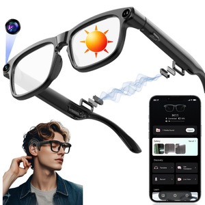 M11 Electrochromic Smart <b>Glasses</b> 8MP Dual <b>Camera</b> Real-time Translation Photo Video Recording Black - Product Image 1