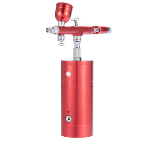 Kit de Aerógrafo Eléctrico Portátil con Presión Ajustable y Alimentación por Gravedad, Pistola de Pulverización para Arte, Color Rojo - Product Image 3