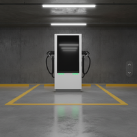 Nouvelle station de recharge pour véhicules électriques DC 120 kW avec écran publicitaire, IP55, point de charge rapide CCS2