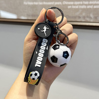 Porte-clés Mini Ballon de Football Européen Simulé, Motif Ballon de Foot, Cadeau Souvenir, Pendentif de Sac à Dos en Plastique Acrylique