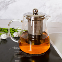 Service à thé moderne de 800 ml, résistant à la chaleur, écologique, théière avec filtre