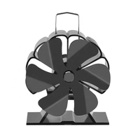 Ventilateur silencieux d'hiver Non électrique écologique 6 pales cheminée noire brûleur à bois ventilateur de poêle à chaleur