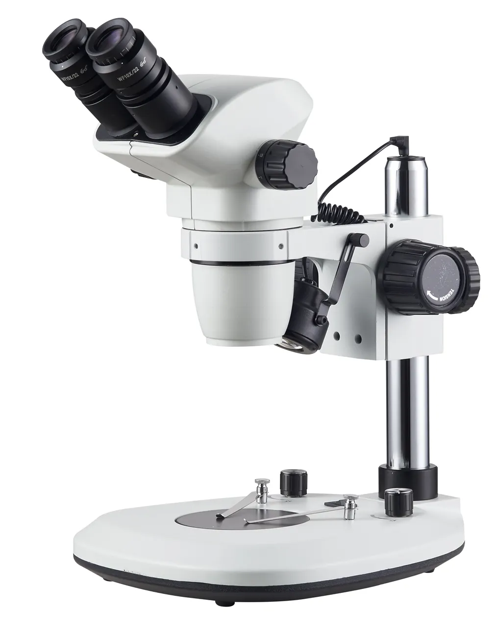 6.7X-45X парфокальный Стерео Зум-микроскоп с переданной и отраженной подставкой