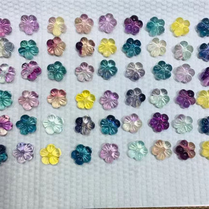 Vendita calda Mini cristallo artigianale di Fluorite arcobaleno intaglio fiori di cristallo figurine per il regalo - Product Image 6